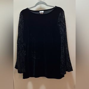 Jaclyn Smith Velvety Flare Sleeve Blouse 🔥
